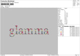 Glammatext Flower Embroidery File 6 sizes