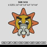 Sun 1410 Embroidery File 6 sizes