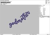 Godmothertext 2708 Embroidery File 6 sizes