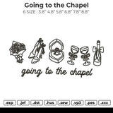 Going to the Chapel Embroidery File 6 sizes