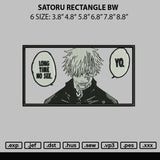 Satoru Rectangle Bw Embroidery File 6 sizes