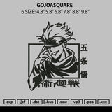 Gojosquare Embroidery File 6 sizes