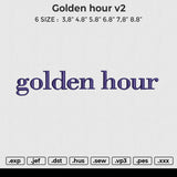 Golden hour v2 Embroidery File 6 size