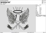 Golf0103a Embroidery File 6 sizes