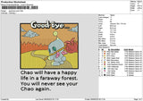 Chaotext Embroidery File 6 sizes