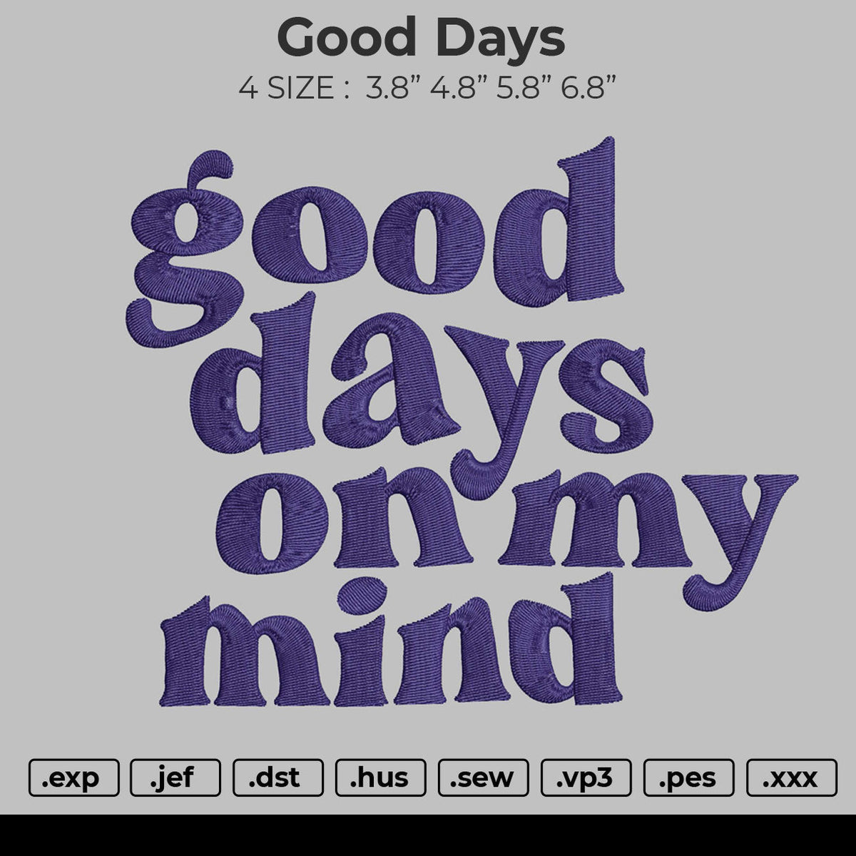 Good Days Embroidery