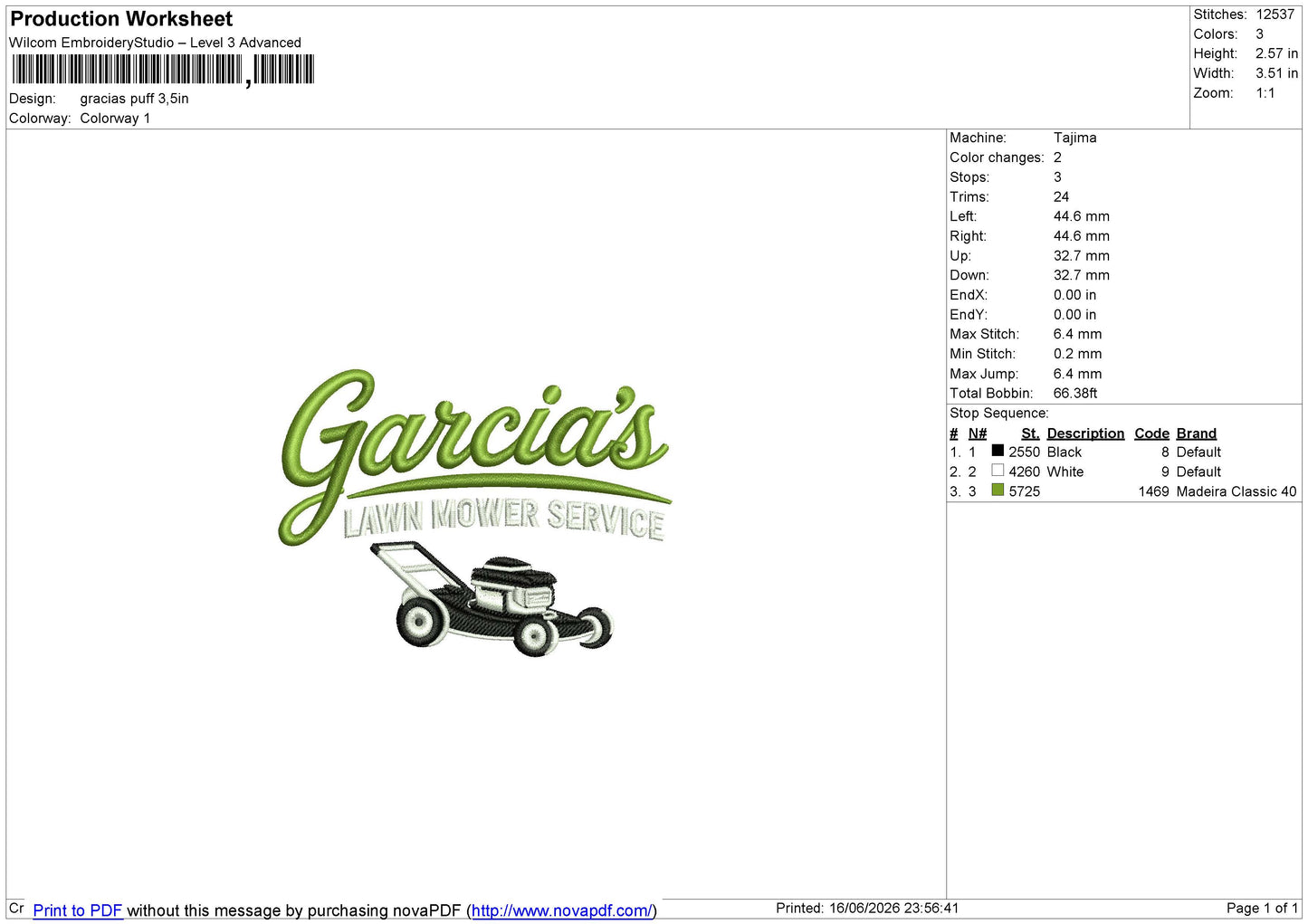 Gracias puff Embroidery File 6 sizes