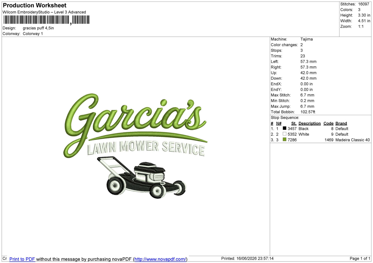 Gracias puff Embroidery File 6 sizes