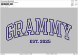 GRAMMY Embroidery File 6 Size