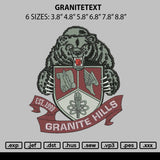 Granitetext Embroidery File 6 sizes