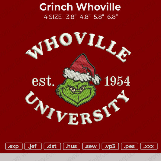 grinch whoville Embroidery