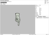 Hand Embro Embroidery File 6 sizes