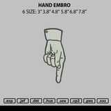 Hand Embro Embroidery File 6 sizes