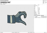 Hand Love Embroidery File 6 size