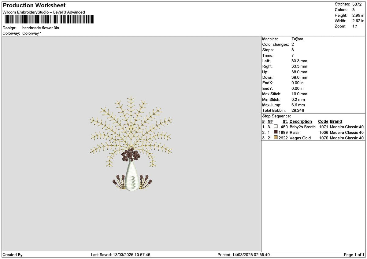 Flower 1403 Embroidery File 6 sizes
