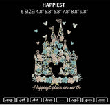 Happiest Embroidery File 6 sizes