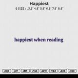 Happiest Embroidery File 6 size