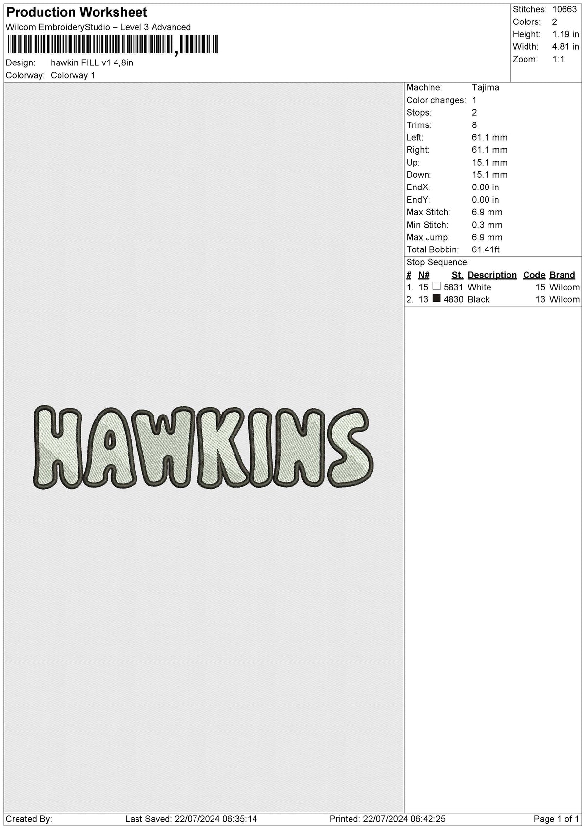 Hawkin FILL v1 Embroidery File 6 size