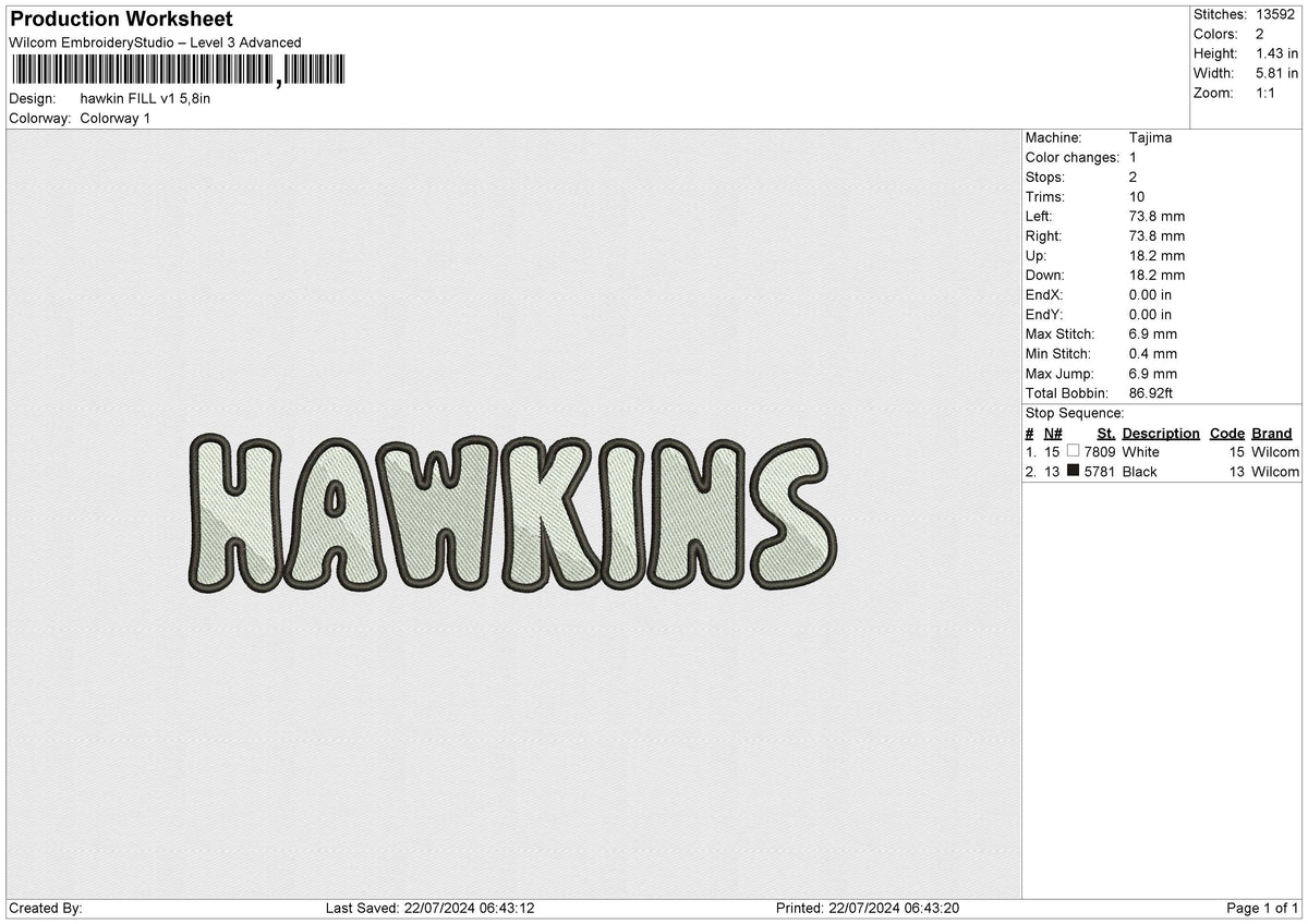 Hawkin FILL v1 Embroidery File 6 size