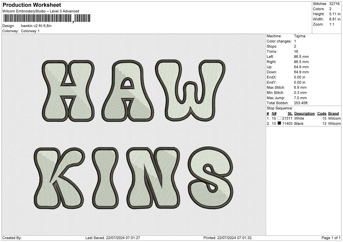 Hawkin fill v2 Embroidery File 6 size