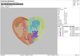 Heart Fullcolor Embroidery File 6 sizes