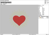 Heart Light Embroidery File 6 sizes