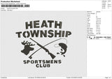 Heath Township Embroidery File 6 size