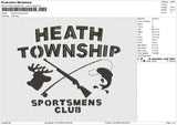 Heath Township Embroidery File 6 size