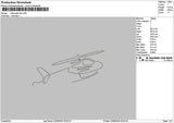 Heli Outline Embroidery File 6 sizes