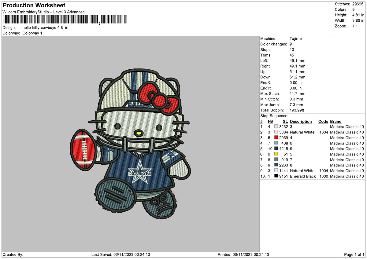 Hk Sports 0611 Embroidery File 6 sizes