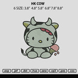Hk Cow Embroidery File