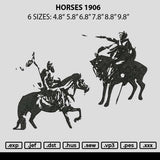 Horses 1906 Embroidery File 6 sizes