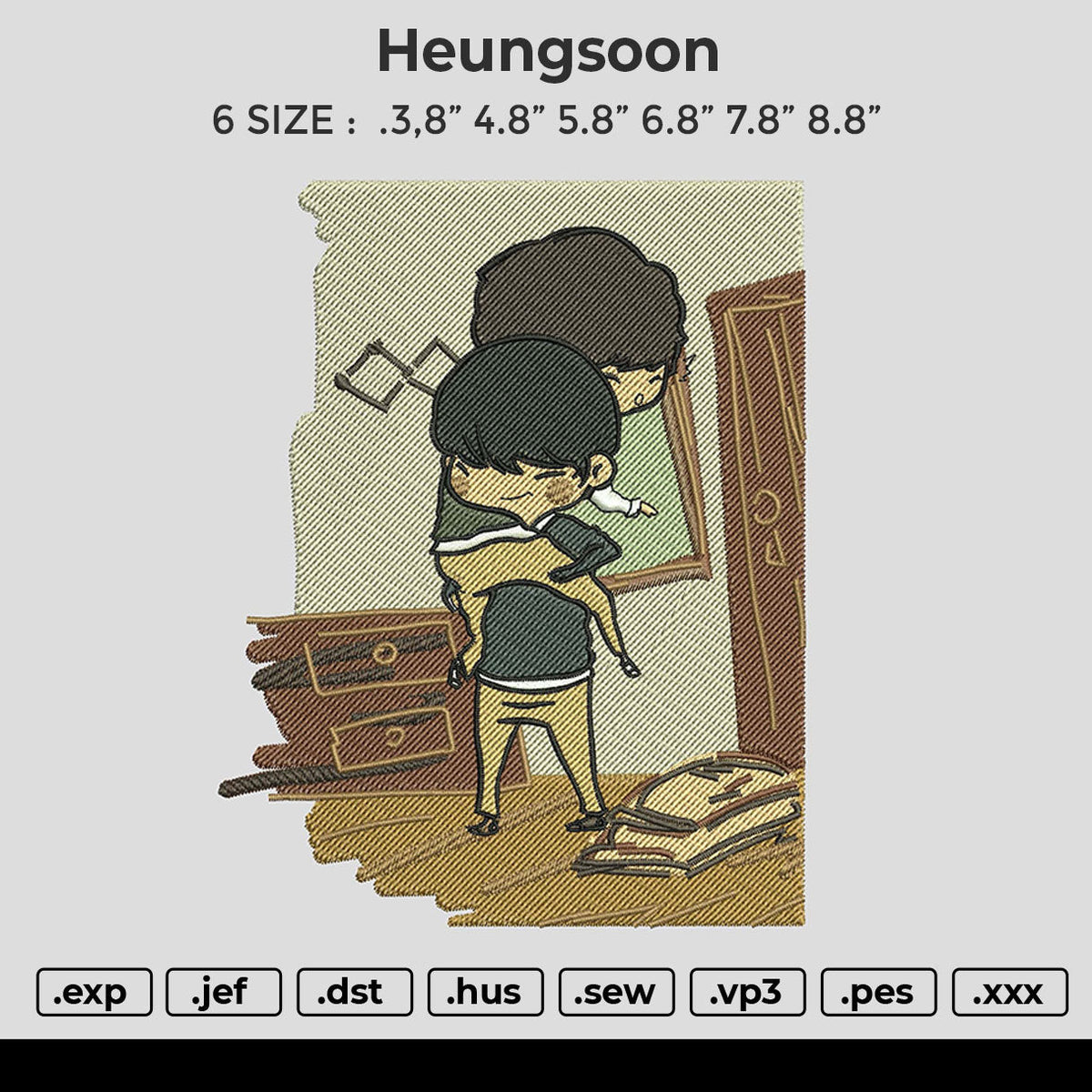 Heungsoon Embroidery File 6 size