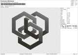 Hexagonal Gradient Embroidery File 6 size