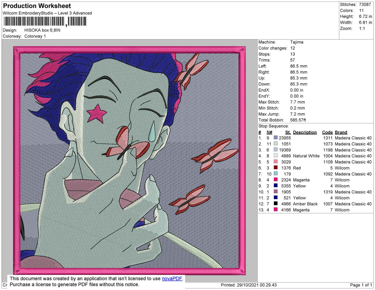 Hisoka Box Embroidery