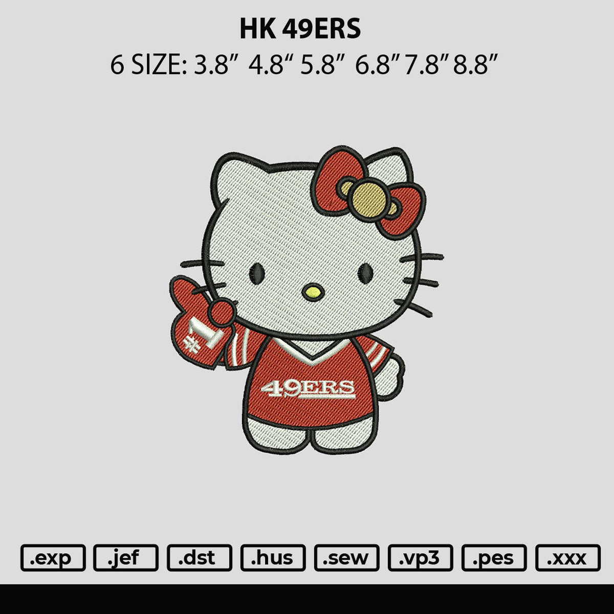 Hk Sport Embroidery File 6 sizes
