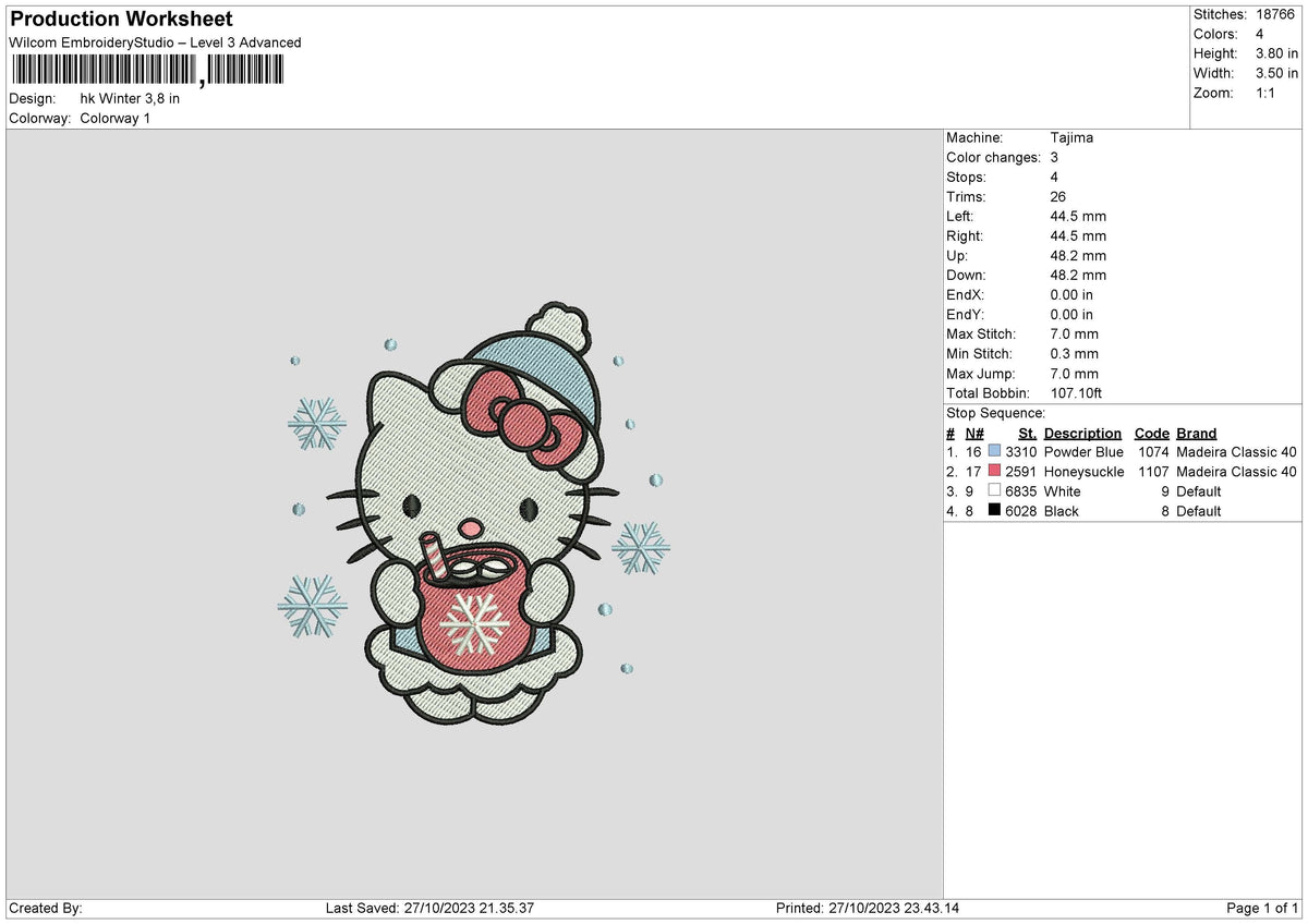 Hk Winter Embroidery File 6 sizes