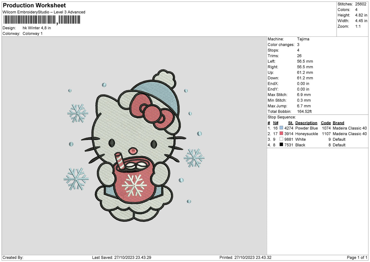 Hk Winter Embroidery File 6 sizes