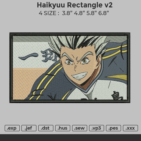 Haikyuu Rectangle V2 Embroidery