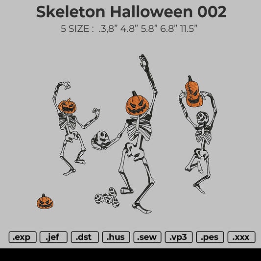 Skeleton Halloween 002 Embroidery