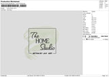 Home Square Embroidery File 6 sizes