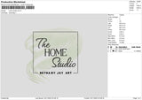 Home Square Embroidery File 6 sizes