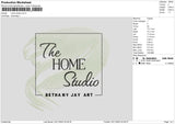 Home Square Embroidery File 6 sizes