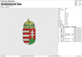 Hongaria logo Embroidery File 6 size