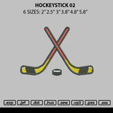 Hockeystick 02 Embroidery File 6 sizes