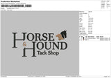 Hound Text V1 Embroidery File 6 sizes