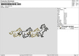 Horses0412 Embroidery File 6 sizes