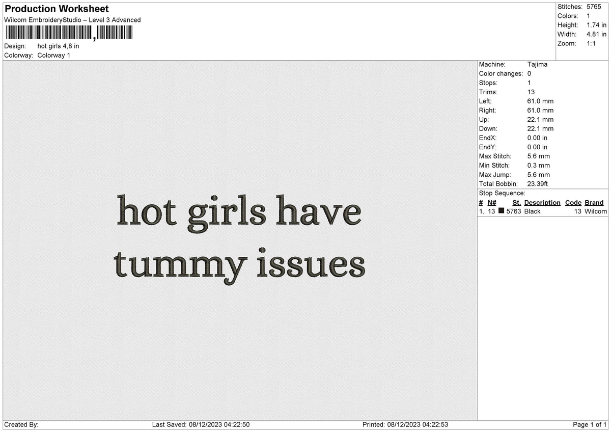 Hot Girls Embroidery File 6 size