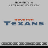 Texanstext 3112 Embroidery File 6 sizes
