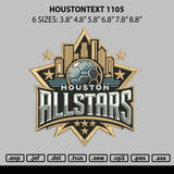 Houstontext 1105 Embroidery File 6 sizes